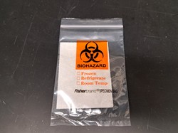 Biohazard bag with absorbent pad