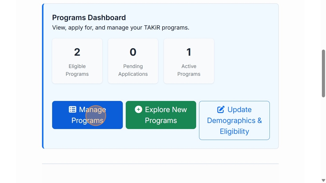 Step 1: Click Manage Programs