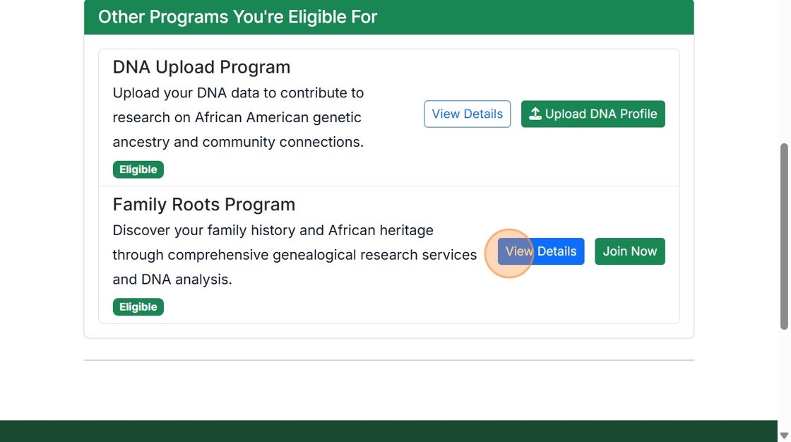 Step 2: View Eligible Programs